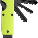 Compact Aluminium Key Organizer 2-6 Keys Yellow-Green Minimalist Key Holder for Car & Home