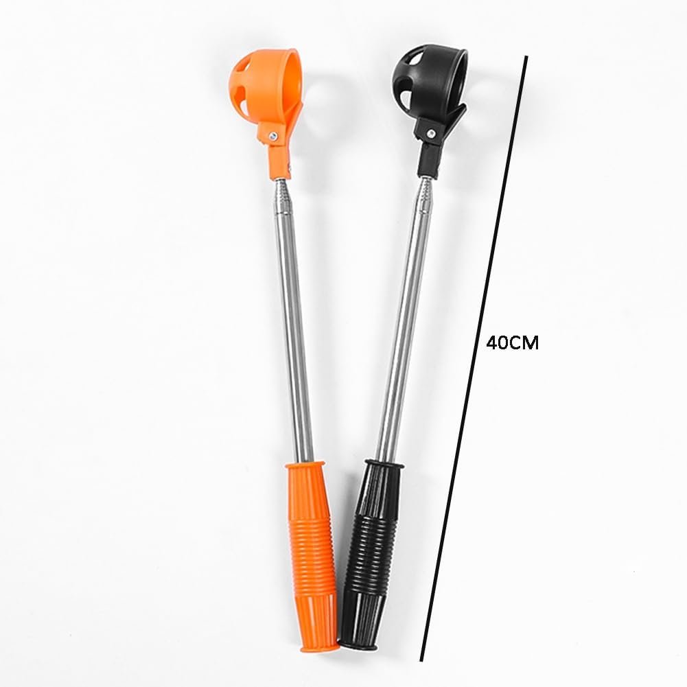 Orange Retractable Golf Ball Retriever Stainless Steel Water Golf Picker 2 Orange Retractable Golf Ball Retriever Stainless Steel Water Golf Picker - image 2