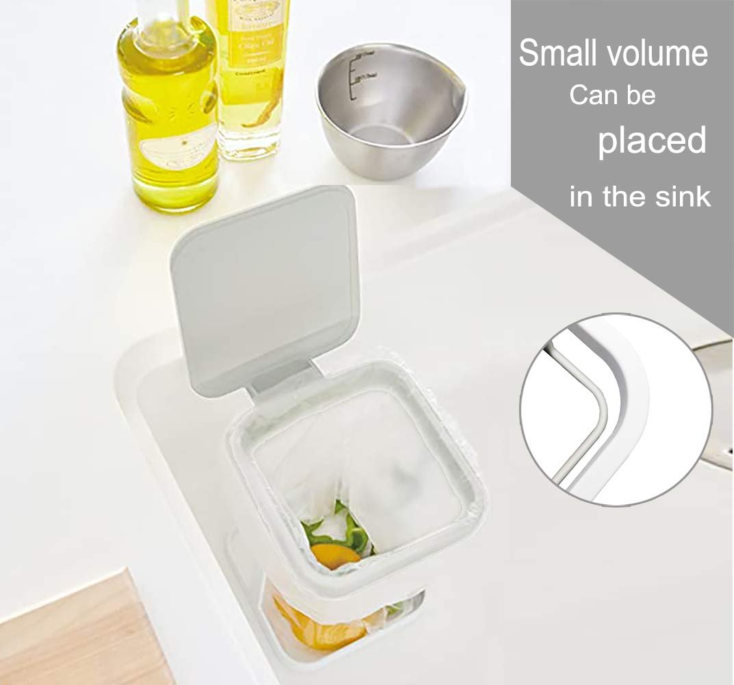 White Kitchen Bedroom Trash Can Rack - 1 Piece Waste Bin Holder for Home Kitchen Use 3 White Kitchen Bedroom Trash Can Rack – 1 Piece Waste Bin Holder for Home Kitchen Use - image 3