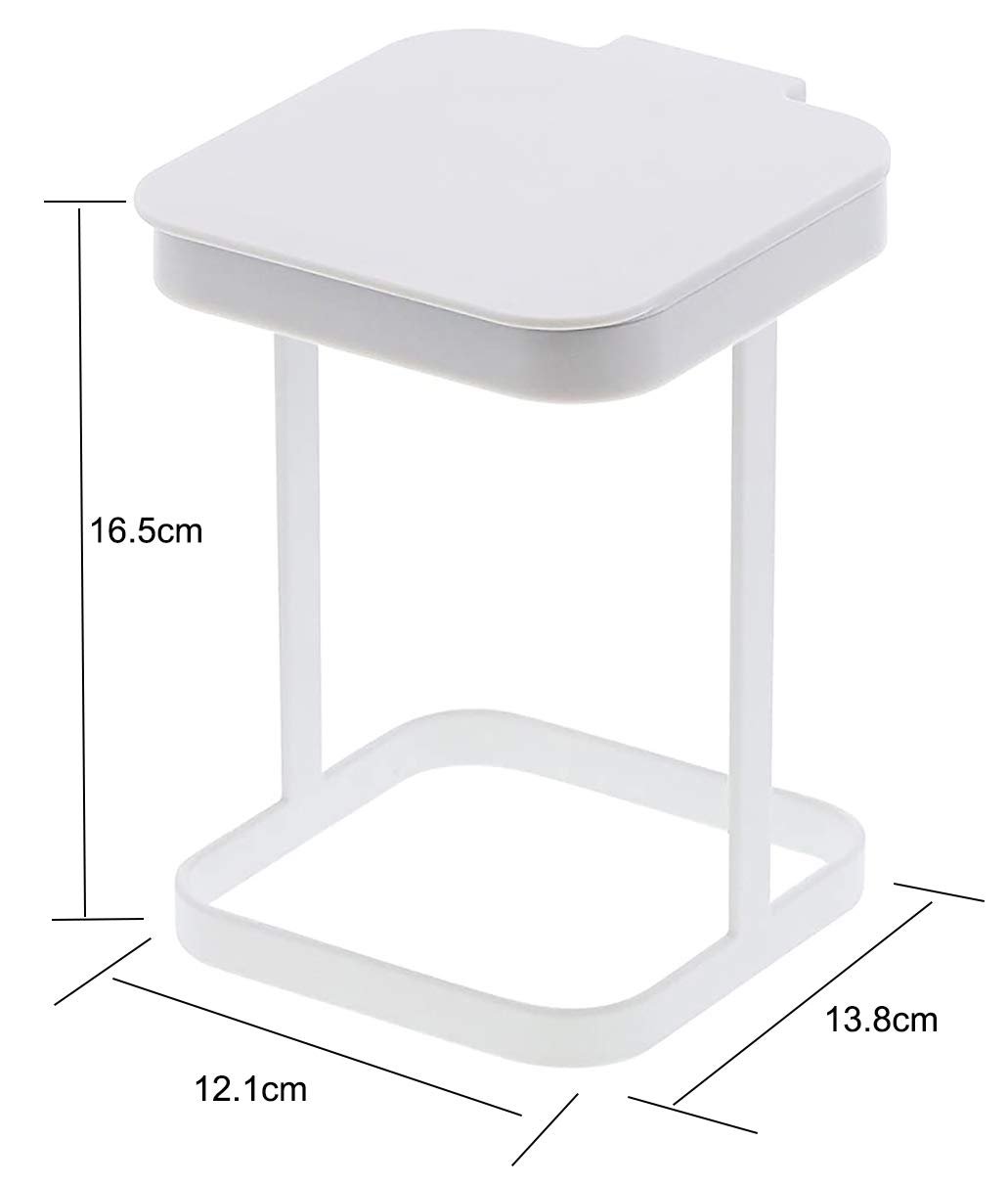 White Kitchen Bedroom Trash Can Rack - 1 Piece Waste Bin Holder for Home Kitchen Use 4 White Kitchen Bedroom Trash Can Rack – 1 Piece Waste Bin Holder for Home Kitchen Use - image 4
