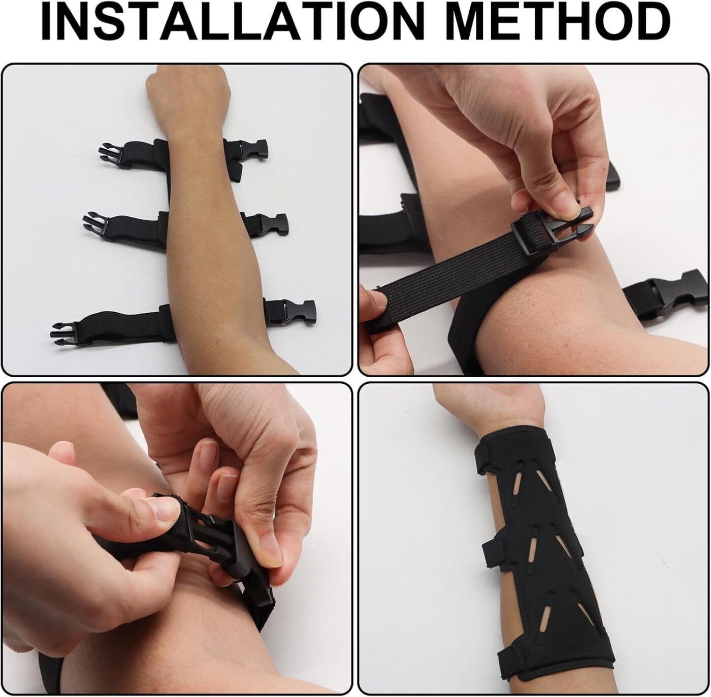 Archery Arm Guards - 1 Piece - Black - Adjustable - Wrist & Forearm Protection - Unisex - Suitable for Teens & Adults 3 Archery Arm Guards – 1 Piece – Black – Adjustable – Wrist & Forearm Protection – Unisex – Suitable for Teens & Adults - image 3