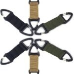 6-Piece Triangular Carabiner Hooks Set 3 Colors Multi-functional for Keys Outdoor Use and Organizing