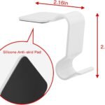 Christmas Stocking Holders for Mantel Set of 4, No-Slip Christmas Stocking Clips Stocking Hanger Hooks For Christmas Decorations, Lightweight Stocking Holders Clip For Fireplace Counter Window (White)