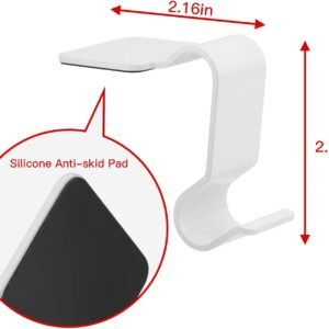 Christmas Stocking Holders for Mantel Set of 4, No-Slip Christmas Stocking Clips Stocking Hanger Hooks For Christmas Decorations, Lightweight Stocking Holders Clip For Fireplace Counter Window (White)