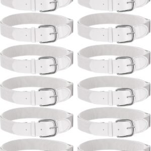 12 Pcs Baseball Belts Softball Belts Bulk for Adult and Youth Adjustable