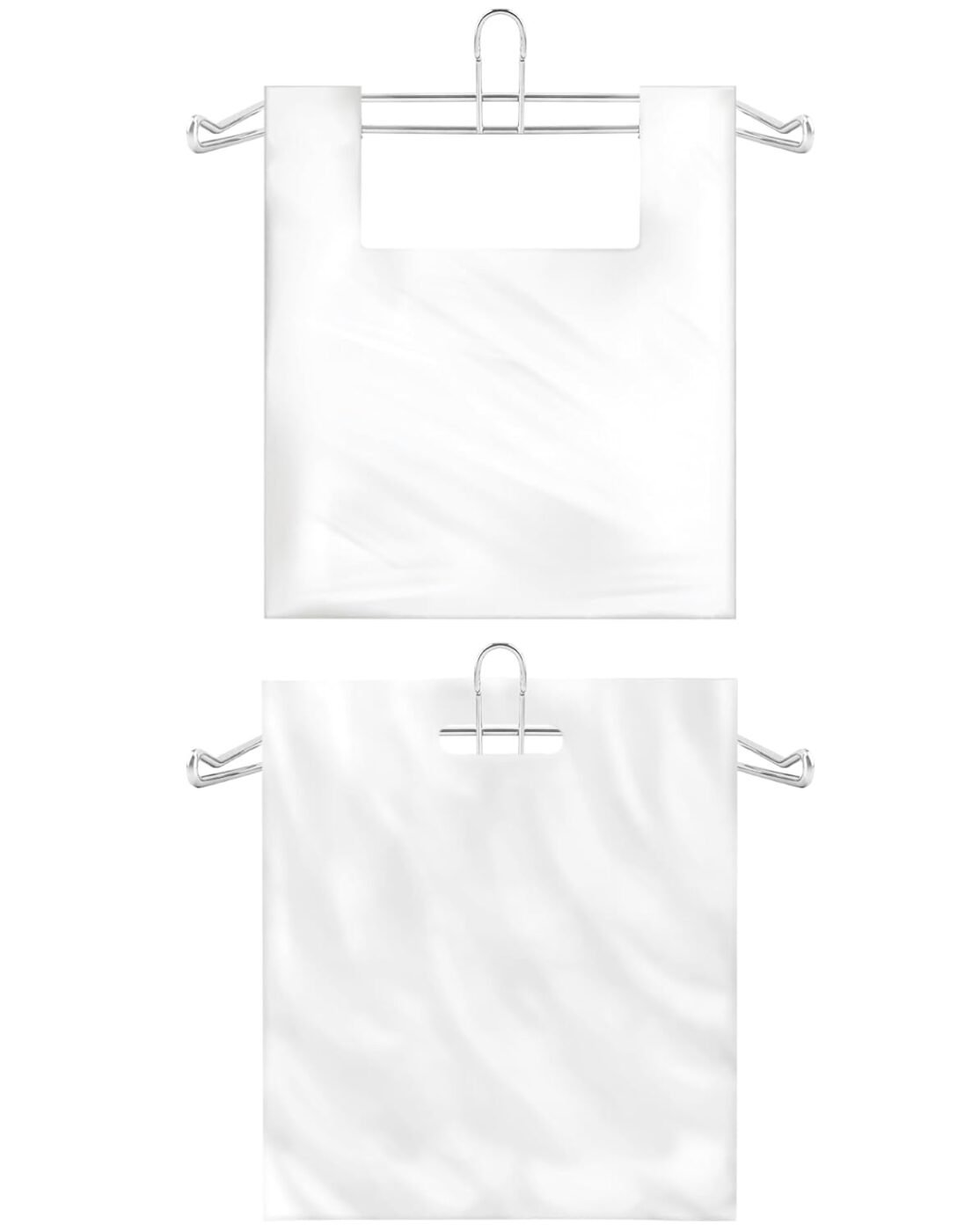 2-Pack T-Shirt Bag Rack Wall Mount, Chrome-Plated Metal T-Shirt Retail Bag Holders, 12-Inch Width, 6" Arm, Easy Install Bag Holder for Retail and Checkout Counters 2 2-Pack T-Shirt Bag Rack Wall Mount, Chrome-Plated Metal T-Shirt Retail Bag Holders, 12-Inch Width, 6″ Arm, Easy Install Bag Holder for Retail and Checkout Counters - image 2