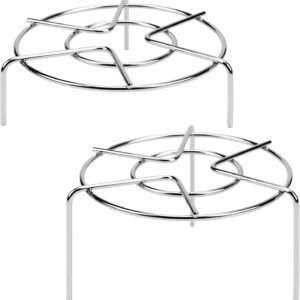 Steam Rack, 3-7/8″ and 1-5/8″ Tall Trivet for Instant Pot 6 Qt and 8 Qt, Heavy Duty 18/8 Stainless Steel Steamer Rack Fit Pressure Cooker