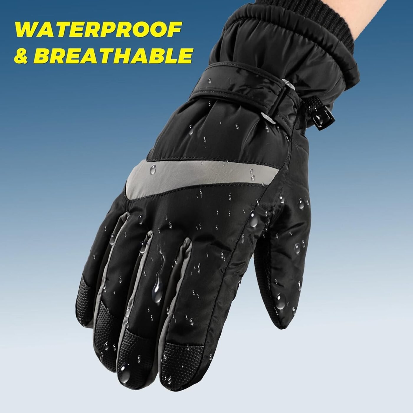 Winter Ski Gloves, Windproof Glove for Men & Women, Touchscreen Snow Gloves for Cold Weather, Thermal Warm Glove 4 Winter Ski Gloves, Windproof Glove for Men & Women, Touchscreen Snow Gloves for Cold Weather, Thermal Warm Glove - image 4