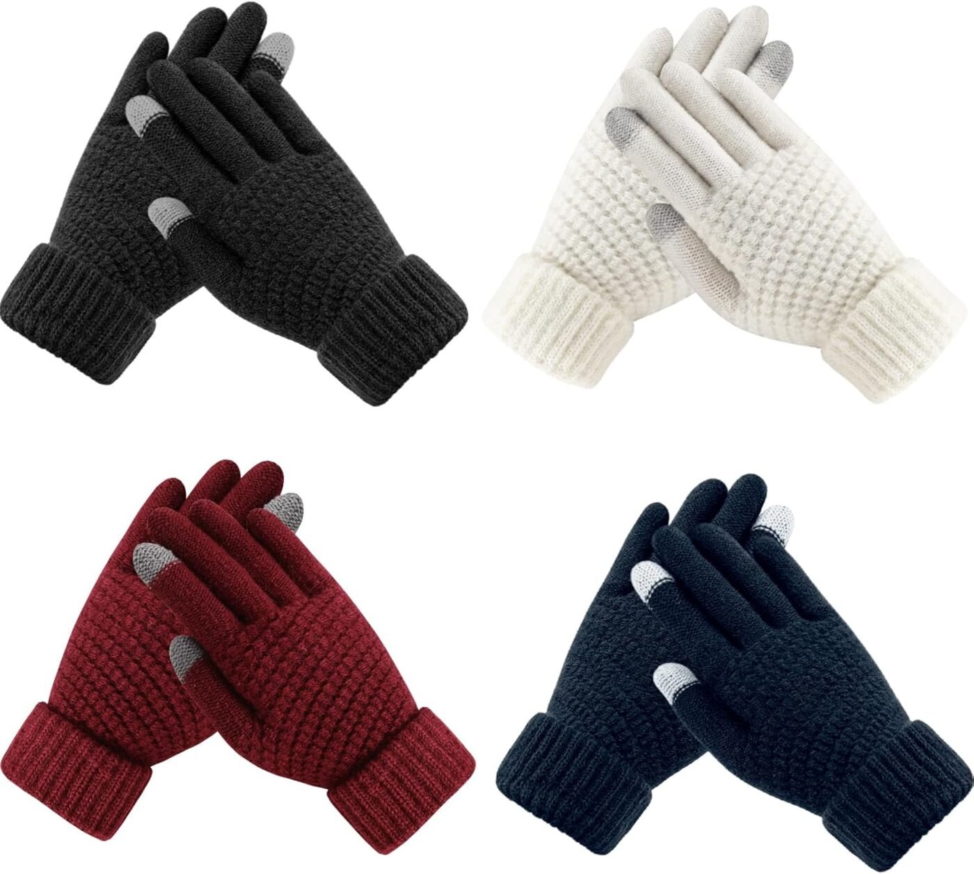 Winter Gloves for Women - Warm Womens Winter Gloves, Touchscreen Knit Glove with Elastic Cuff for Cold Weather 1 Winter Gloves for Women – Warm Womens Winter Gloves, Touchscreen Knit Glove with Elastic Cuff for Cold Weather