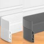 39 Inch Door Draft Stopper 2 Pack White & Gray