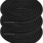 3 Pairs Round Boot Shoe Laces, Heavy Duty and Durable Shoelaces for Outdoor Climbing Hiking Work Boots Shoe Strings