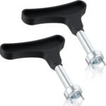 2 Pcs Golf Spike Removal Tool, Stainless Steel Golf Shoe Spikes Wrench, Multifunction Golf Wrench, Adjustment Cleat Key Remover for Spike Shoes (Universal, Black)