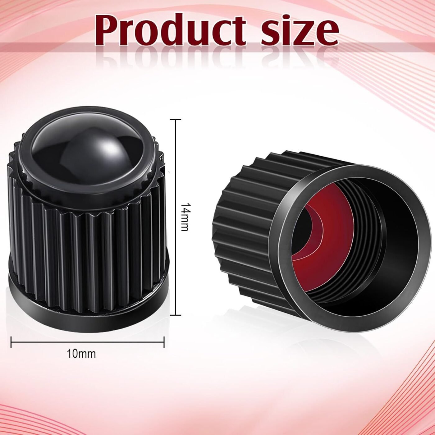 20 Pcs Tire Valve Stem Caps Car Tire Caps Plastic Universal Valve Stem Covers for Bike Bicycle Cars SUV Trucks Motorcycles (Black) 2 20 Pcs Tire Valve Stem Caps Car Tire Caps Plastic Universal Valve Stem Covers for Bike Bicycle Cars SUV Trucks Motorcycles (Black) - image 2