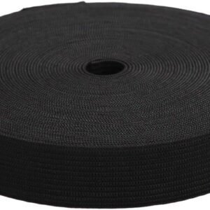 1 Inch by 20 Yard Black Heavy Stretch High Elasticity Elastic Spool Knit Elastic Bands for Sewing