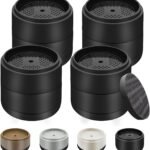 Furniture Risers Bed Risers Heavy Duty 1 inch, 2 inch, 3 inch, 4 inch Round Adjtable Bed Lifts Riser for Desk Legs Table Couch Sofa Chair Refrigerator Washing Machine (1+1 Inch, Black, 4 Pack)