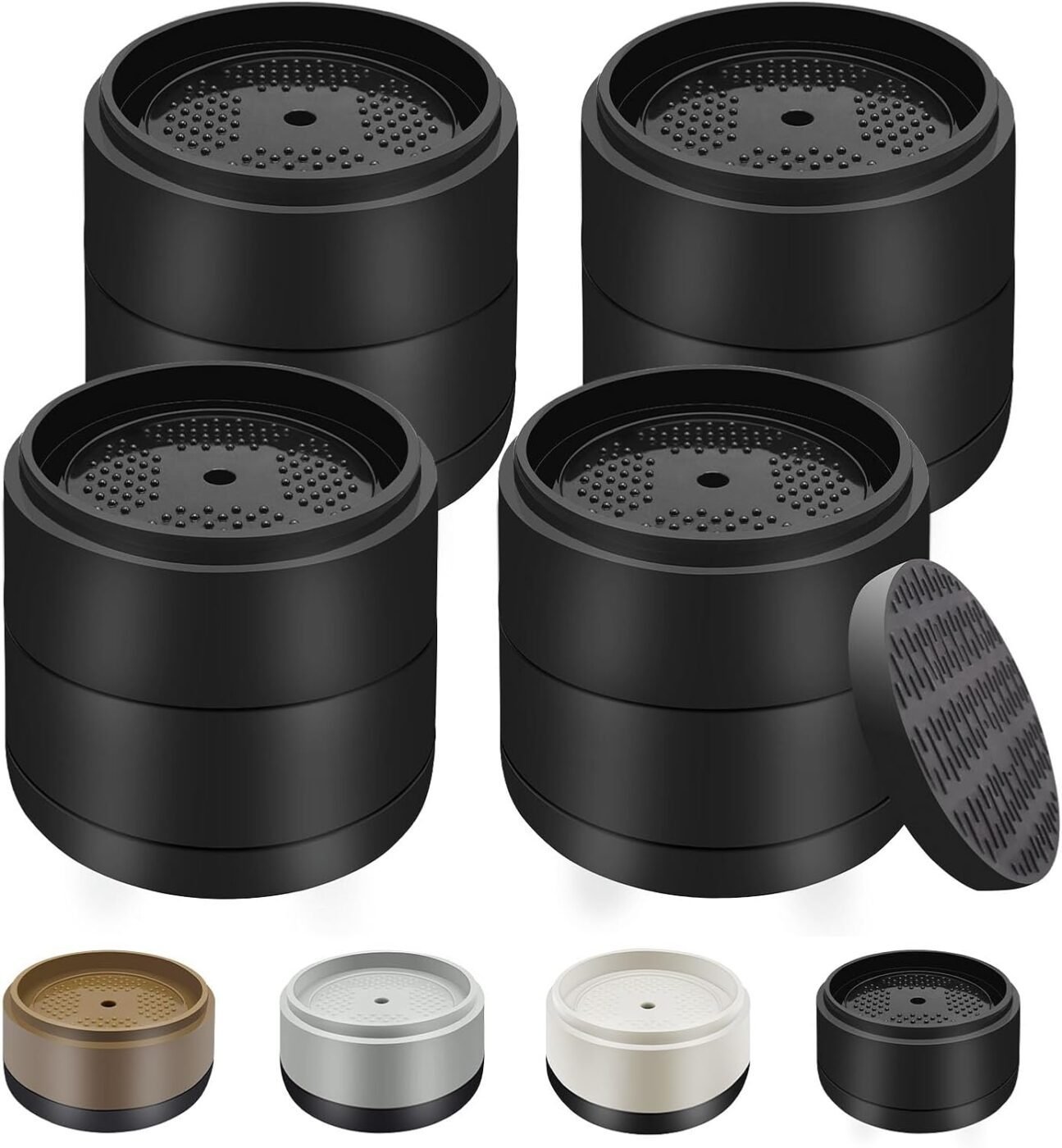 Furniture Risers Bed Risers Heavy Duty 1 inch, 2 inch, 3 inch, 4 inch Round Adjtable Bed Lifts Riser for Desk Legs Table Couch Sofa Chair Refrigerator Washing Machine (1+1 Inch, Black, 4 Pack) 1 Furniture Risers Bed Risers Heavy Duty 1 inch, 2 inch, 3 inch, 4 inch Round Adjtable Bed Lifts Riser for Desk Legs Table Couch Sofa Chair Refrigerator Washing Machine (1+1 Inch, Black, 4 Pack)