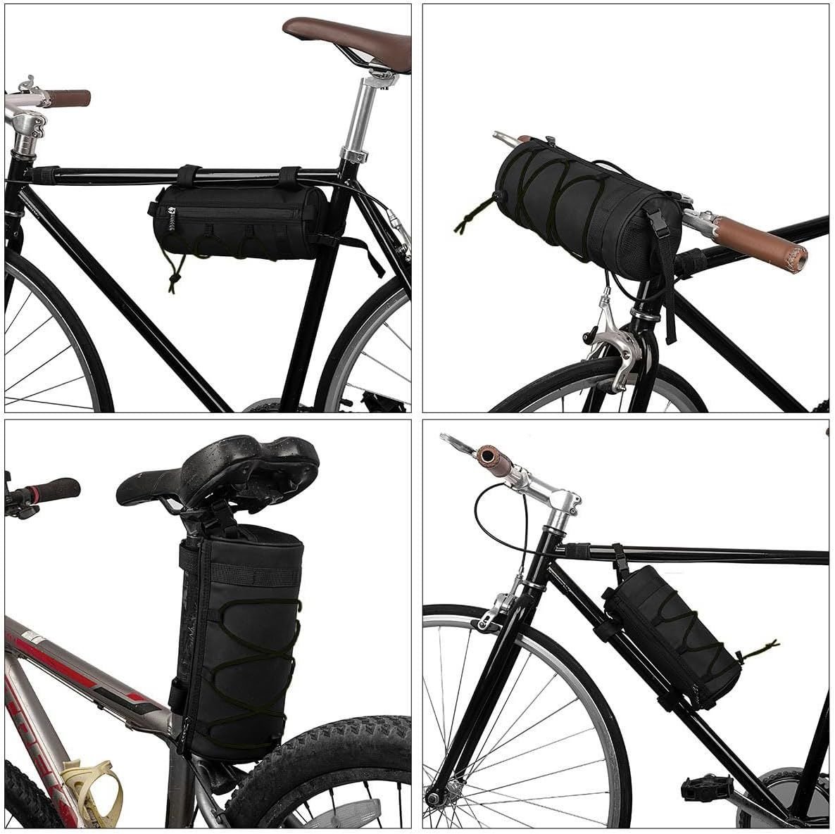 2.5L Bike Handlebar Bag, Waterproof Bicycle Accessories, Bike Frame Front Pouch with Zipper and Shoulder Strap 3 2.5L Bike Handlebar Bag, Waterproof Bicycle Accessories, Bike Frame Front Pouch with Zipper and Shoulder Strap - image 3