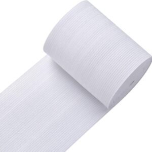 Knit Elastic Bands for Sewing White Heavy Stretch High Elasticity Flat Elastic Cord 3 Inch Wide Braided Elastic Spool 10 Yard