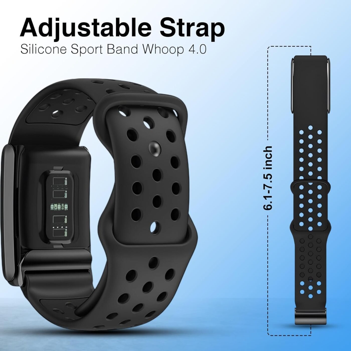 Silicone Replacement Band Compatible with WHOOP 4.0 – Adjtable Sport Strap for WHOOP Fitness Tracker – Breathable, Durable, Comfortable 3 Silicone Replacement Band Compatible with WHOOP 4.0 – Adjtable Sport Strap for WHOOP Fitness Tracker – Breathable, Durable, Comfortable - image 3