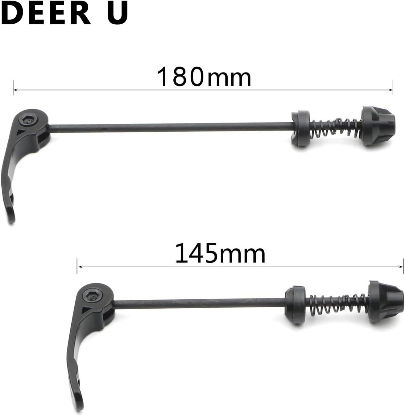 Road Mountain Bicycle MTB Wheel Hub Front and Rear Skewers Quick Release Clip Bolt Lever Axle QR 145/180 mm, a Pair 3 Road Mountain Bicycle MTB Wheel Hub Front and Rear Skewers Quick Release Clip Bolt Lever Axle QR 145/180 mm, a Pair - image 3