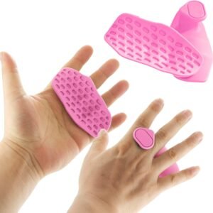 Weight Lifting Grips – Rubber Anti-Slip Workout Grips, Ergonomics Hand Protector Gloves for Gym Training and Exercise, Dumbbell, Bar Pad, Pull Up Men Women, No Sweaty (Red)
