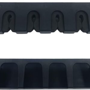 Vertica Fishing Rod Holders, Wall-Mounted – Racks, Pole Holders,Fishing Rack,Store 6 Rods or Combos in 12.6 Inches, for Garage & Boat, 1 Pair Black (Vertica)