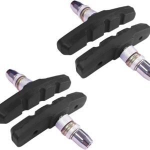 4 x bike brake blocks, 2 pairs, 60 mm, symmetric, V-brake, compatible with Shimano Tektro Avid Sram rims Cycle MTB City
