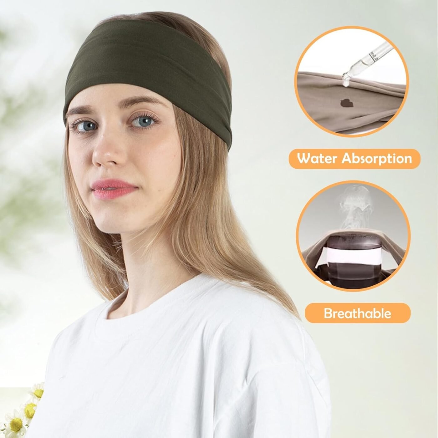 10 Pack Wide Headbands for Women, Workout Yoga Running Sports Headband Elastic Hair Bands, Boho Non Slip Sweat Head Bands Thick Head Wrap (Solid Headbands) 5 10 Pack Wide Headbands for Women, Workout Yoga Running Sports Headband Elastic Hair Bands, Boho Non Slip Sweat Head Bands Thick Head Wrap (Solid Headbands) - image 5