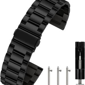 Quick Release Watch Strap,16mm 18mm 20mm 22mm 24mm Premium Solid Stainless Steel Watch Band Replacement