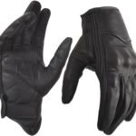 Motorcycle Leather Gloves for Men Touchscreen Motocross Gloves Moto Gloves Dirt Bike Biker Riding Gloves Black