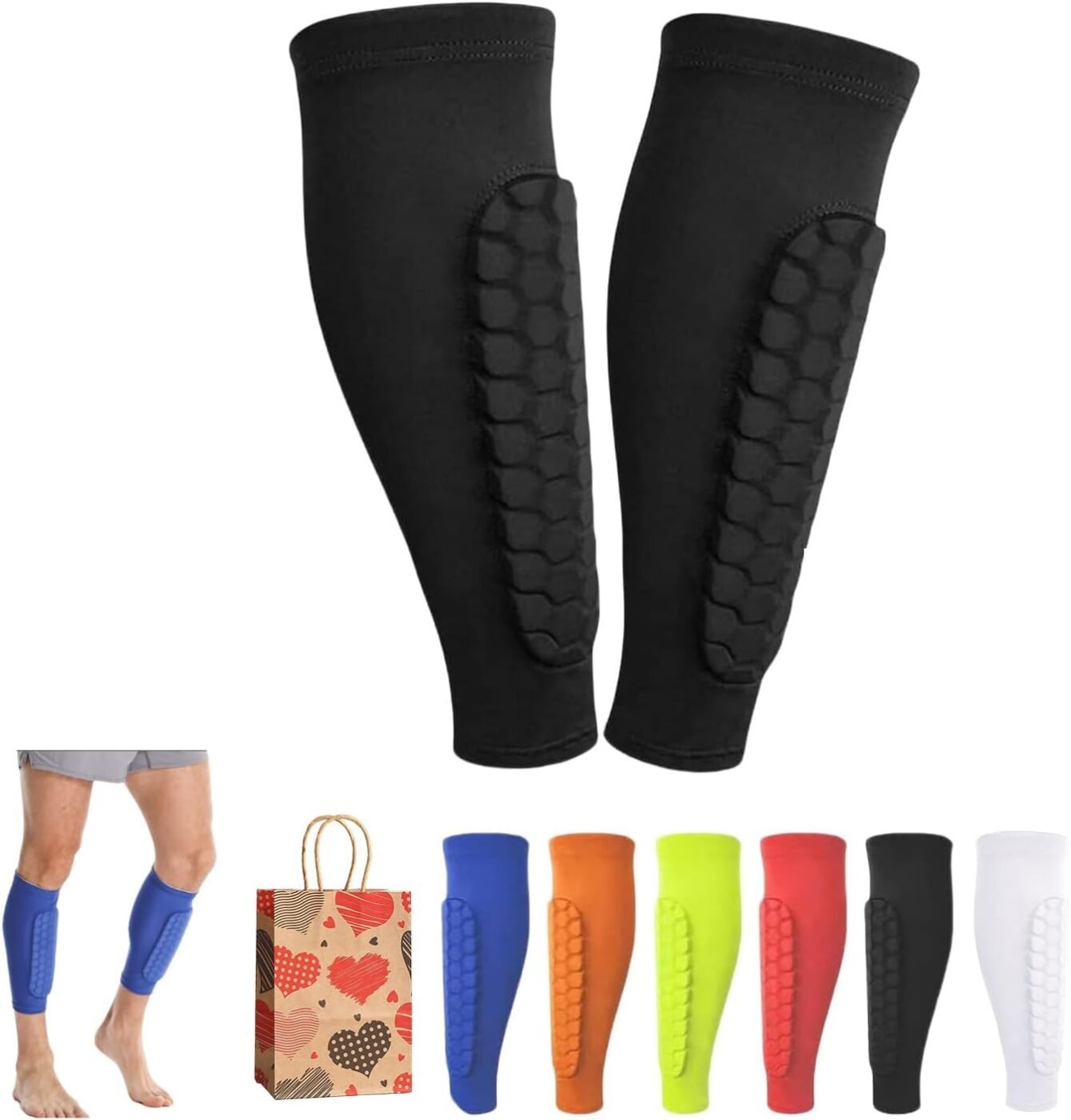 Shin Guards for Soccer, Lightweight Shin Pads for Kids Youth & Adult - Football Shin Defender Protective Gear, Comfortable Breathable Leg Guards 1 Shin Guards for Soccer, Lightweight Shin Pads for Kids Youth & Adult - Football Shin Defender Protective Gear, Comfortable Breathable Leg Guards
