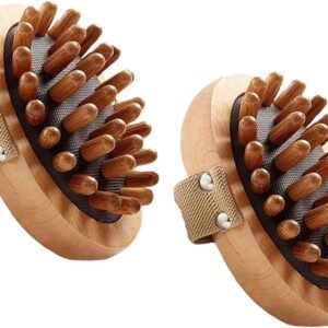 Meridian Pressure Brush, Wood Therapy Massage Tools for Belly Fat, Handheld Wooden Massager Body Brush for Cellulite Remover, Body Shaping and Muscle Pain Relief (2 PCS)
