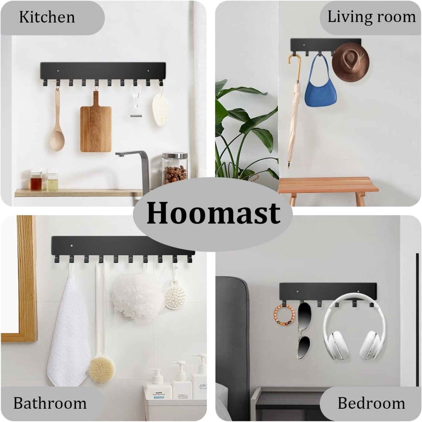 Wall Mount Key Holder with 10 Hooks – Key Rack for Entryway, Hallway, Office, Kitchen – Screw Mounted, Durable Key Organizer 2 Wall Mount Key Holder with 10 Hooks – Key Rack for Entryway, Hallway, Office, Kitchen – Screw Mounted, Durable Key Organizer - image 2