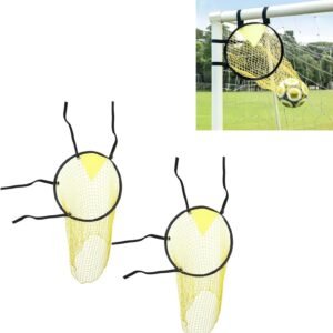 2 Pcs Set Soccer Target Goal Net - Portable Foldable Practice Equipment for Shooting Accuracy - Outdoor Football Field Throwing Target