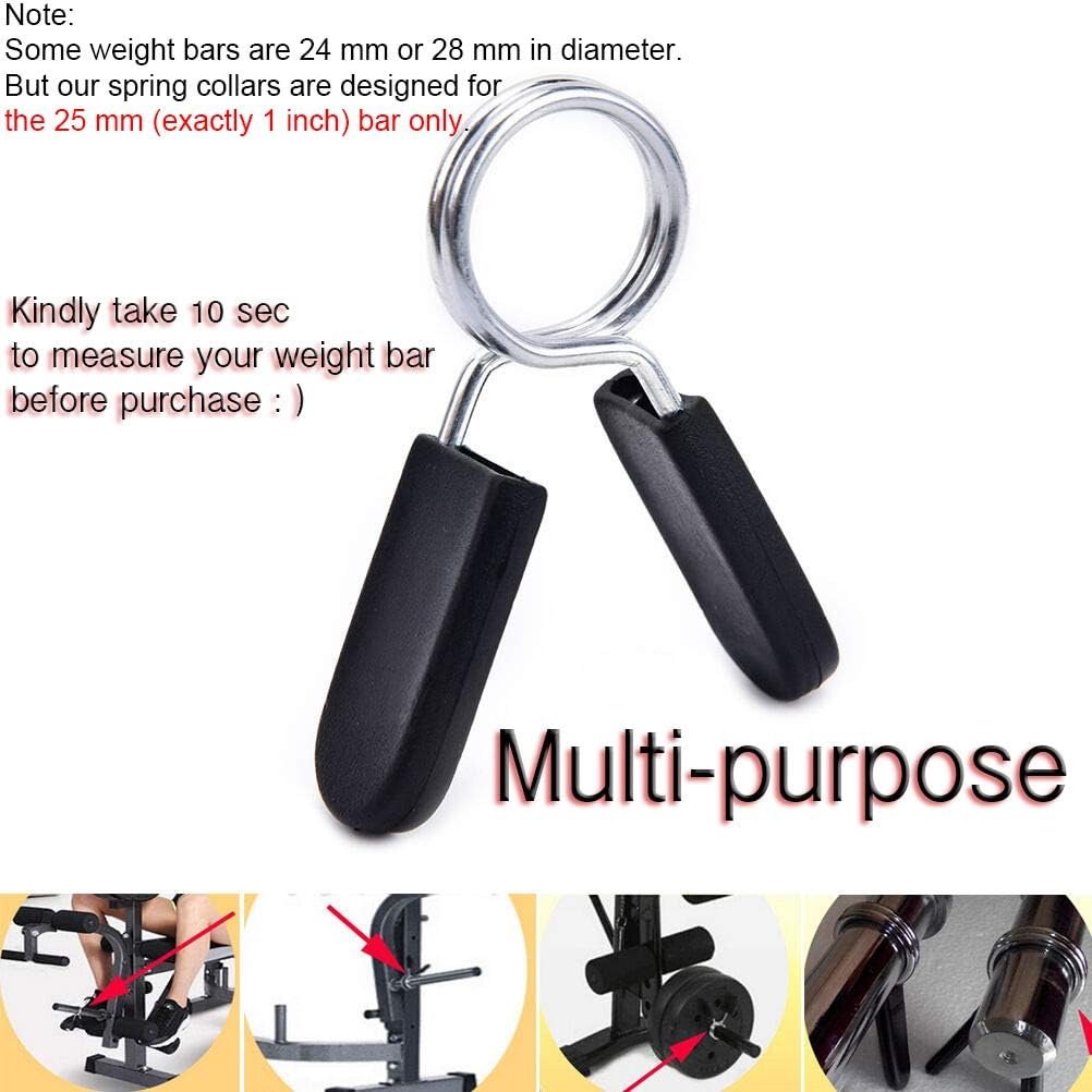 1 inch (25 mm) Spring Clip Collars with Easy-Grip Handle for Smooth Dumbbell Handle or Weightlifting Barbell (Pack of 4) 4 1 inch (25 mm) Spring Clip Collars with Easy-Grip Handle for Smooth Dumbbell Handle or Weightlifting Barbell (Pack of 4) - image 4