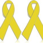 Yellow Ribbon Brooch Israel Hostage Women Men Bring Them Home Brooch Yellow Ribbon Breast Cancer Awareness Stand-Up Collar Brooch Support Campaign Charitable Donations Events Gift Items Accessories 2 pcs.