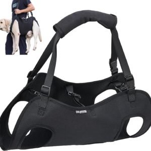 Dog Lifting Strap, Adjustable Sling for Elderly Dogs with Joint Injury and Arthritis, Dog Shoulder Strap for Dogs with Loss of Stability (M)