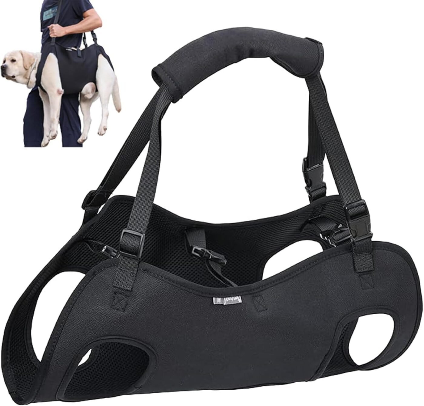 Dog Lifting Strap, Adjustable Sling for Elderly Dogs with Joint Injury and Arthritis, Dog Shoulder Strap for Dogs with Loss of Stability (M) 1 Dog Lifting Strap, Adjustable Sling for Elderly Dogs with Joint Injury and Arthritis, Dog Shoulder Strap for Dogs with Loss of Stability (M)