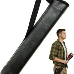 Archery Arrow Quiver Hip Tube with 2-Tubes and Belt Clip Lightweight for Youth Carbon Wooden Crossbow Arrows Holder –