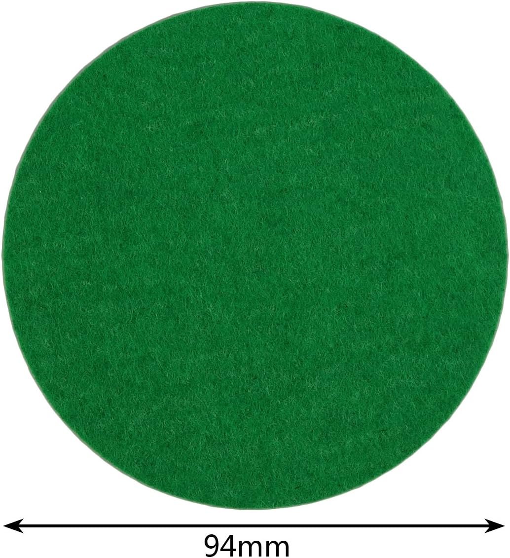 12 Pack Self Adhesive Air Hockey Mallet Felt Pads, Green, 94mm (green-12 Pack) 2 12 Pack Self Adhesive Air Hockey Mallet Felt Pads, Green, 94mm (green-12 Pack) - image 2