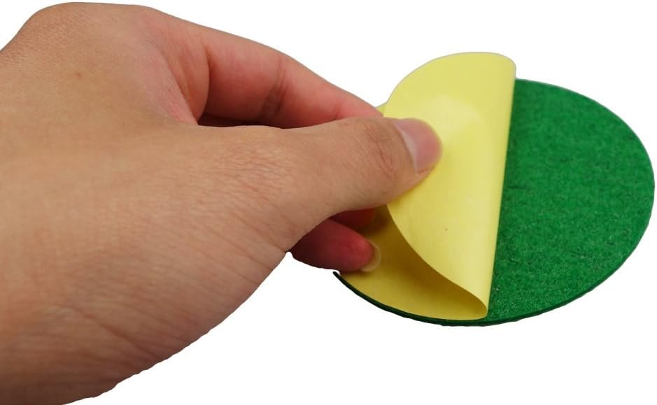 12 Pack Self Adhesive Air Hockey Mallet Felt Pads, Green, 94mm (green-12 Pack) 3 12 Pack Self Adhesive Air Hockey Mallet Felt Pads, Green, 94mm (green-12 Pack) - image 3