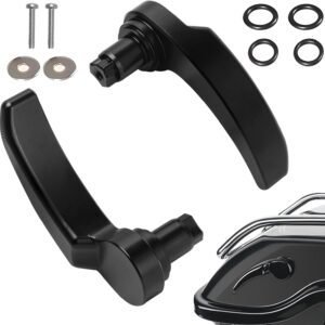 Harley Saddlebag Latches – Perfect Fit, Easy Installation Compatible for Touring Street Glide Electra Road King 2014-2023 (Black) Black