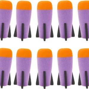 Missile Filled Foam Rocket Launcher Compatible for Nerf N-Strike Elite Series 10pcs,purple