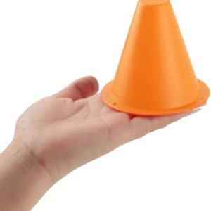 3 Inch Soccer Cones, 10PCS Mini Sport Training Marker Bight Color Plastic Traffic Cones Equipment for Outdoor Activity or Events (Orange)