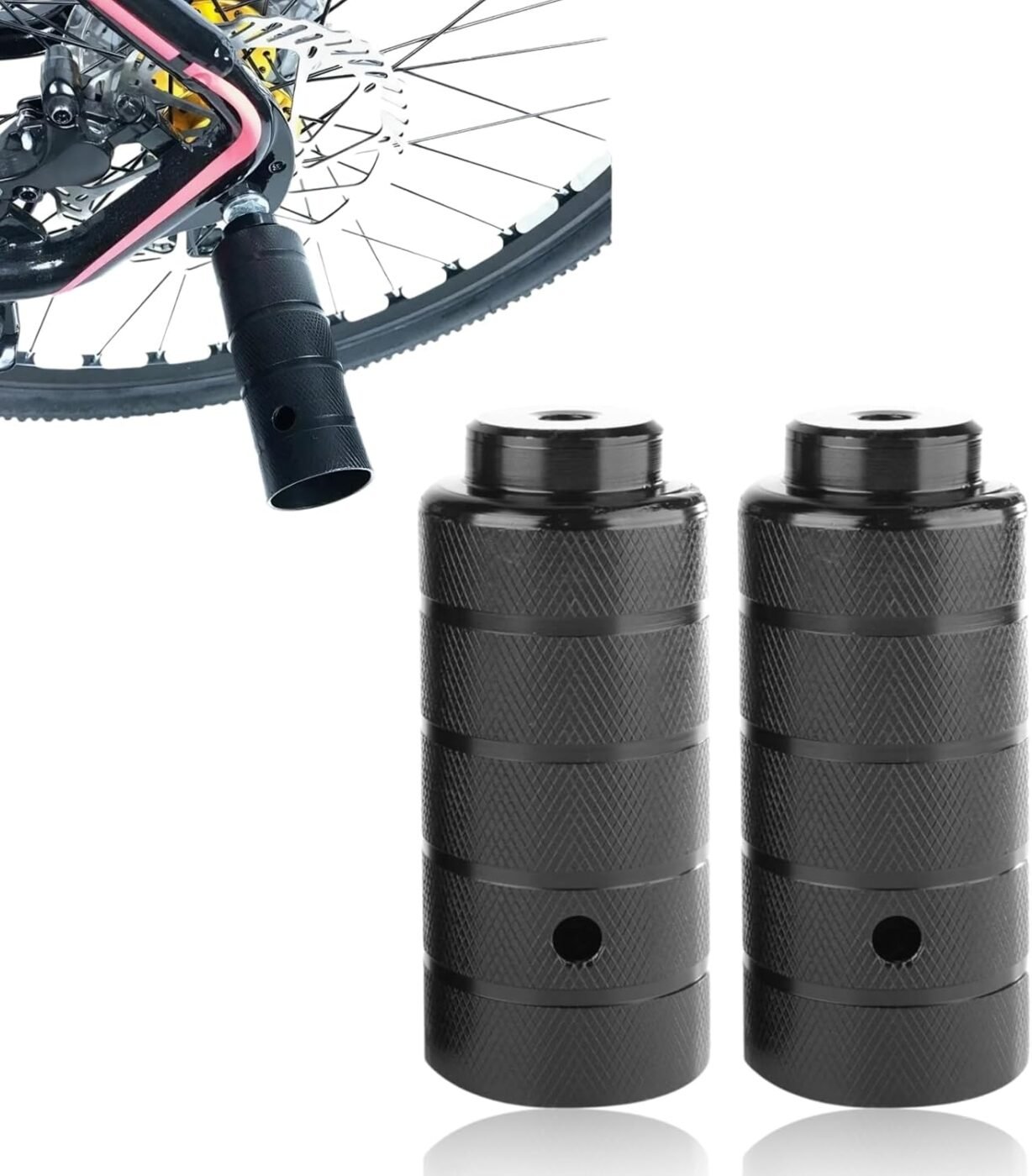 2PCS Steel Bike Pegs, Anti Skid Lead Foot Bicycle Peg Mini Cycling Rear Stunt 1.97 x 4.33in for Mountain 1 2PCS Steel Bike Pegs, Anti Skid Lead Foot Bicycle Peg Mini Cycling Rear Stunt 1.97 x 4.33in for Mountain