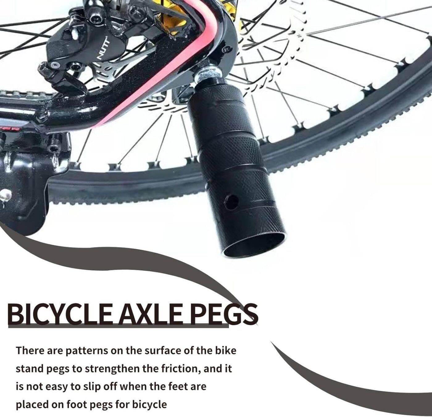 2PCS Steel Bike Pegs, Anti Skid Lead Foot Bicycle Peg Mini Cycling Rear Stunt 1.97 x 4.33in for Mountain 3 2PCS Steel Bike Pegs, Anti Skid Lead Foot Bicycle Peg Mini Cycling Rear Stunt 1.97 x 4.33in for Mountain - image 3