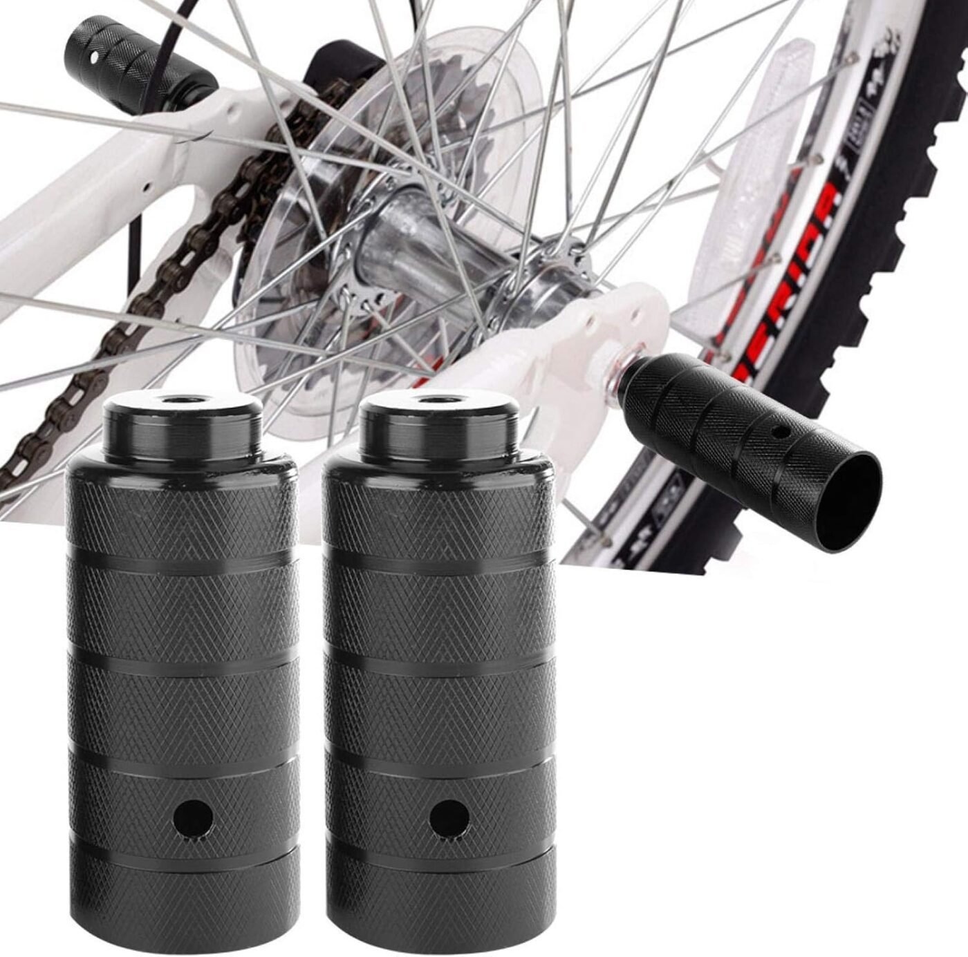 2PCS Steel Bike Pegs, Anti Skid Lead Foot Bicycle Peg Mini Cycling Rear Stunt 1.97 x 4.33in for Mountain 5 2PCS Steel Bike Pegs, Anti Skid Lead Foot Bicycle Peg Mini Cycling Rear Stunt 1.97 x 4.33in for Mountain - image 5