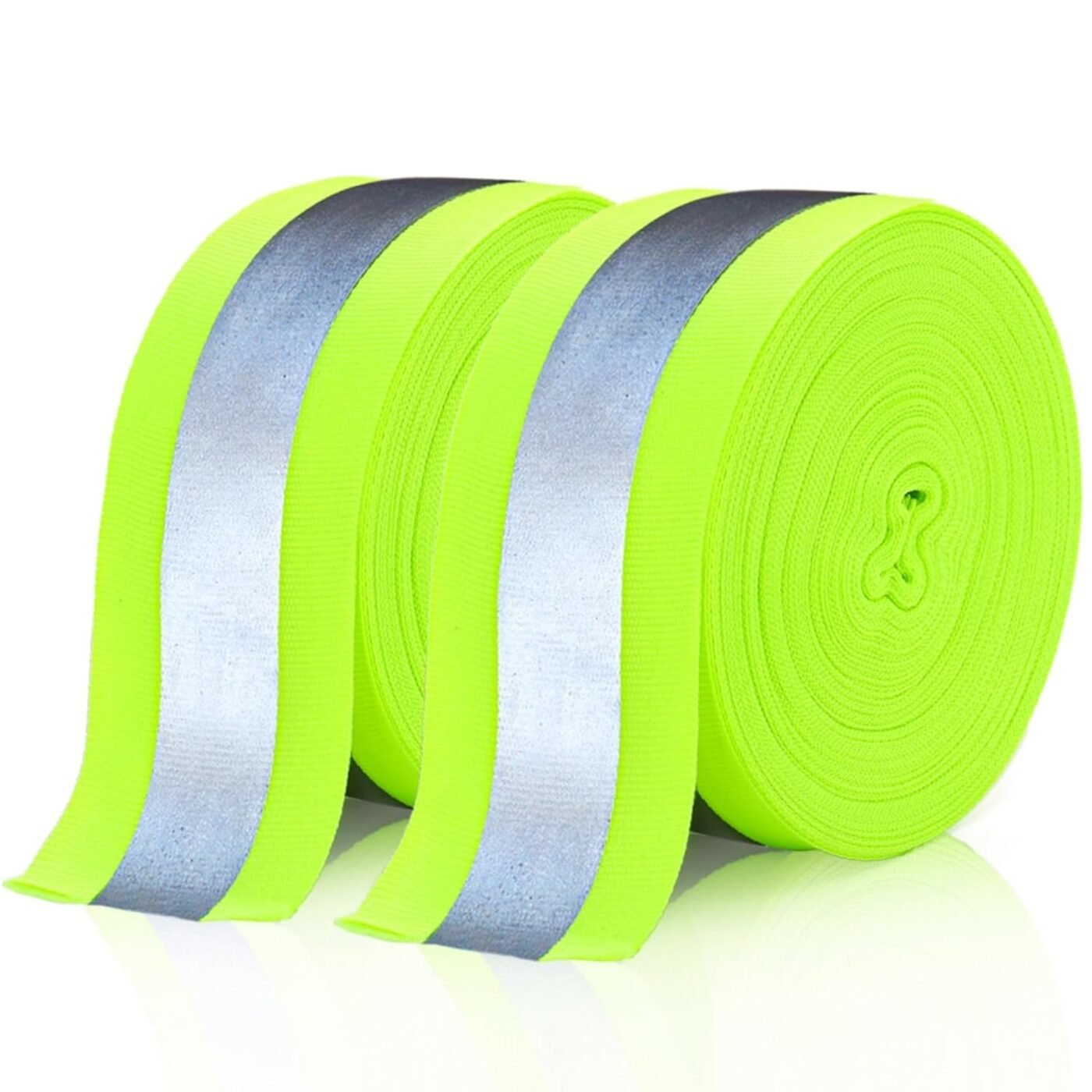 2 Rolls 2" x 66ft Reflective Ribbon, High Visibility Tape Strip, Sew On Safety Fabric Material, Silver Florescent Warning Strip Webbing for Walking Cycling Clothes Backpacks at Night 1 2 Rolls 2″ x 66ft Reflective Ribbon, High Visibility Tape Strip, Sew On Safety Fabric Material, Silver Florescent Warning Strip Webbing for Walking Cycling Clothes Backpacks at Night
