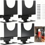 4 Pack Angle Grinder Holder, Wall Mount Bracket for 5 inch Grinder, Polisher Storage Rack Stand with Cord Hook, Garage Tool Hanger Grinders Impact Wrench Cutters Waxing Machines