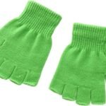 Green gloves – plain gloves – open gloves – boys’ and girls’ gloves – plain knitted gloves – fingerless gloves – type gloves – size small
